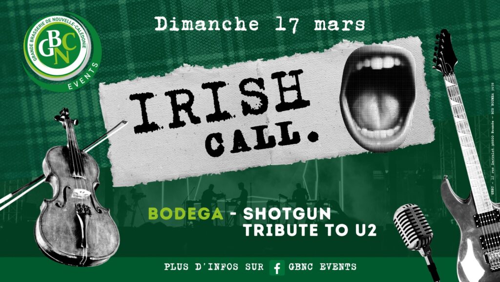 IRISH NIGHT SHOTGUNTRIBUTE TO U2 BODEGA DIMANCHE 17 MARS